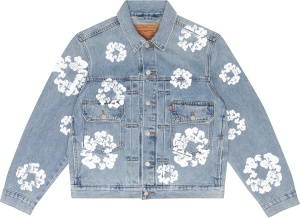 CottonWreathJacketLightWash