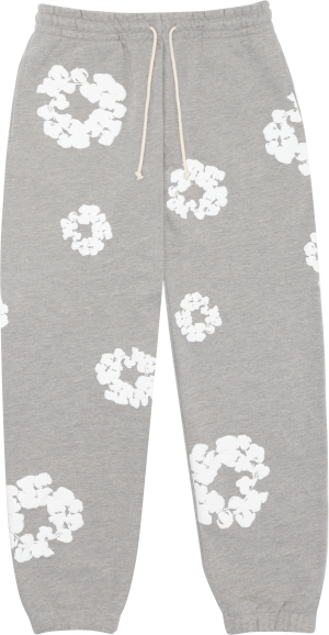 CottonWreathSweatpantGreyFront